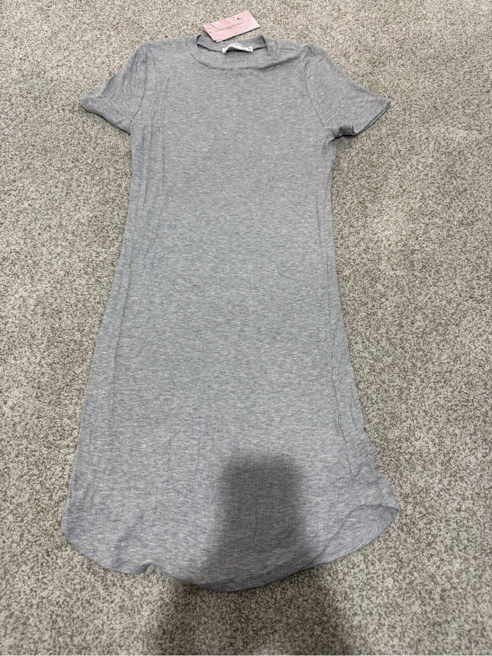 Lola Shoetique Light Gray Midi T-Shirt Dress